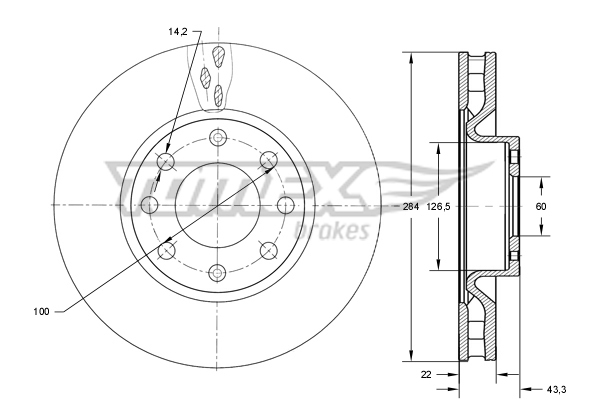 Brzdový kotouč TOMEX Brakes